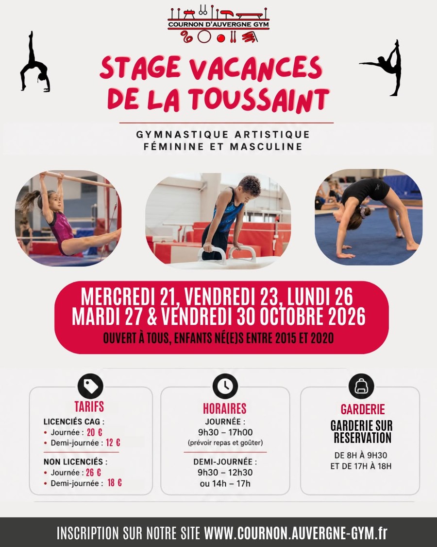 INSCRIPTION STAGE TOUSSAINT- Enfants né(e)s entre 2015 et 2020